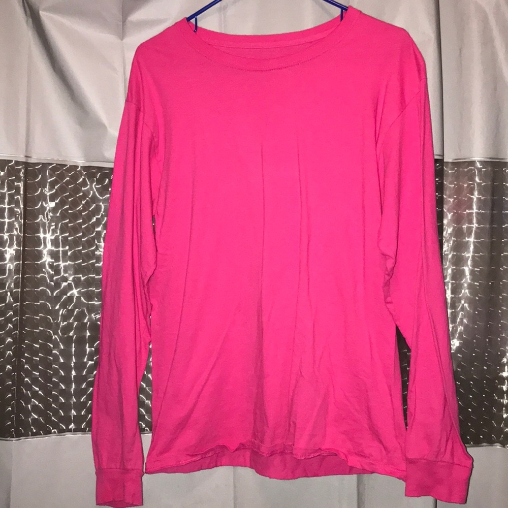 A dark pink long sleeve shirt